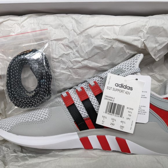 Adidas x Overkill EQT Support ADV Coat of Arms Size US11 Grey Red Black BY2939 - Picture 5 of 9